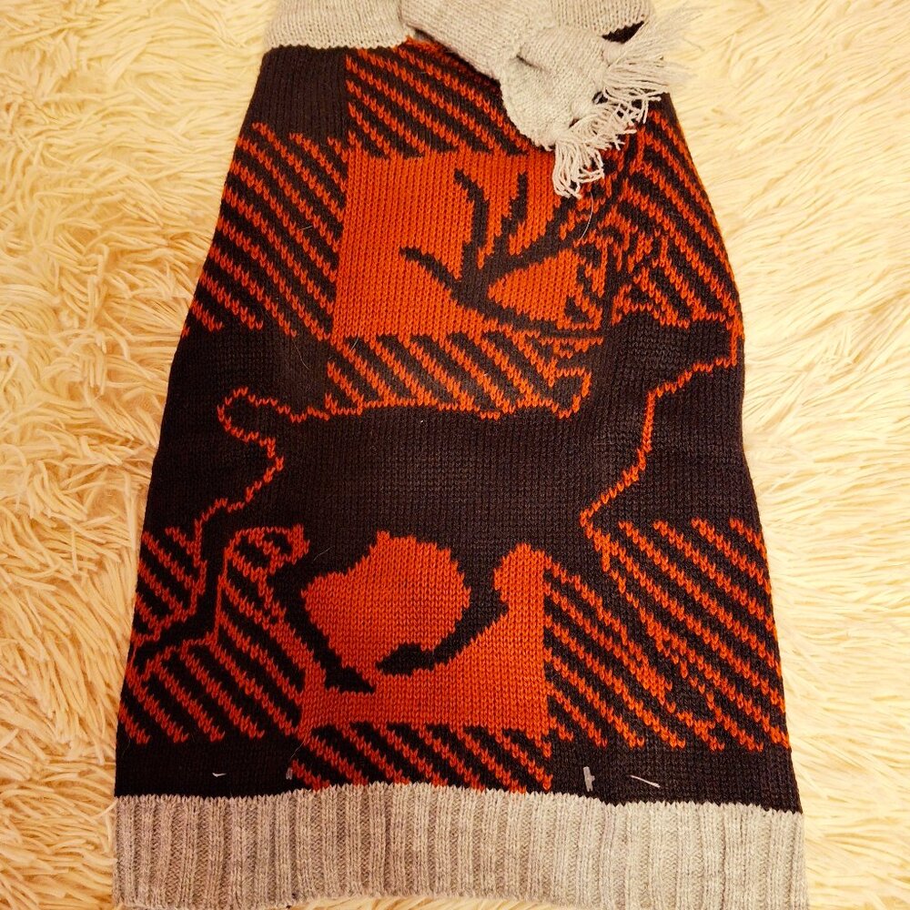 Vibrant Life Dog Sweater with Attached Scarf Decoration